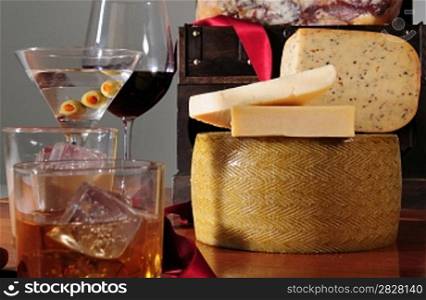 drinks and cheese