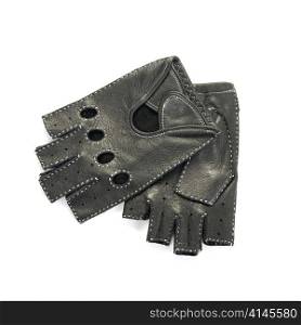 drivers male leather gloves isolated on a white