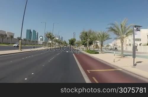 Driving On Highway, Abu Dhabi, UAE