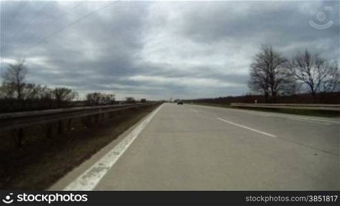Driving on highway across Czech Republic, time lapse part 2