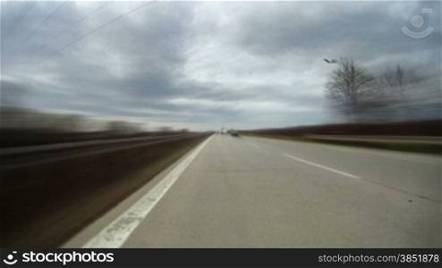 Driving on highway across Czech Republic, timelapse part 2