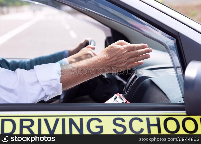 Driving school. Learning to drive a car. Driver education.