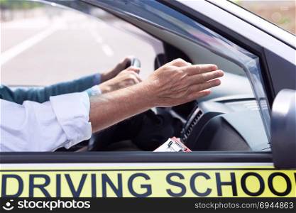 Driving school. Learning to drive a car. Driver education.
