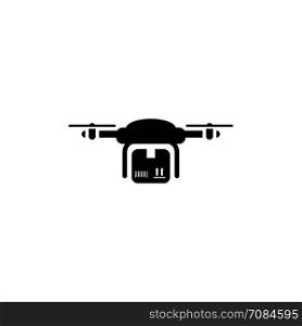 Drone Delivery Icon. Flat Design.. Drone Delivery Icon. Flat Design. Business Concept. Isolated Illustration