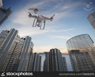 Drone Flying for Aerial Photography or Video Shooting