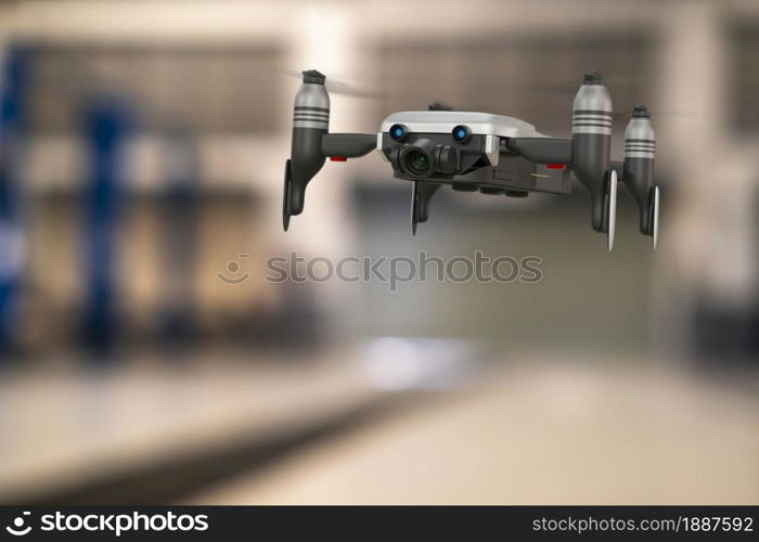 Drone technology engineering device industry flying in industrial logistic export import product home delivery service logistics shipping transport transportation or car auto parts 3D rendering