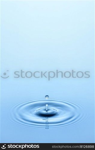 drop falling on the water with space above