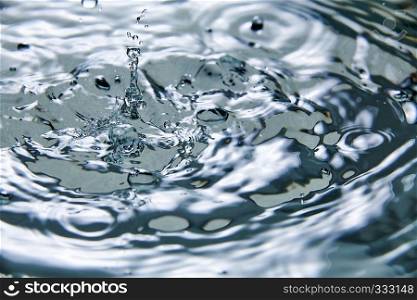 drop in water makes different splashes