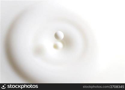 Drop of Milk. a drop of milk falls into a plate of milk