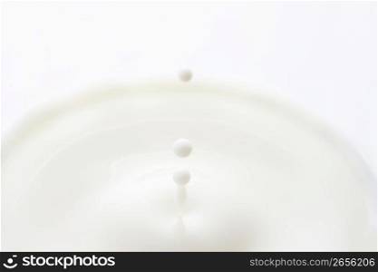 Drop of water of milk