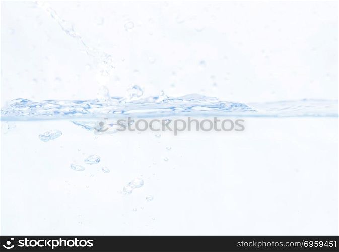 drop water and splash on white background. Splash water