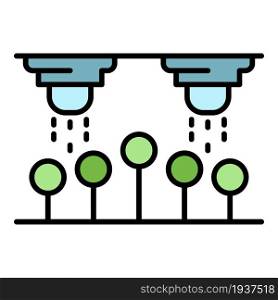 Drop water irrigation icon. Outline drop water irrigation vector icon color flat isolated. Drop water irrigation icon color outline vector