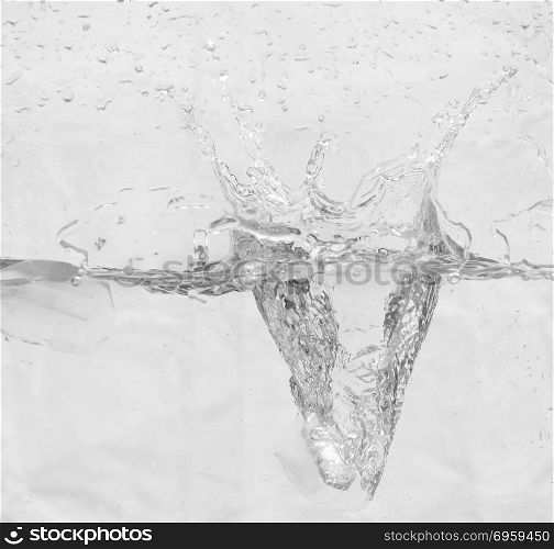 drop water on white background. Drop[ water