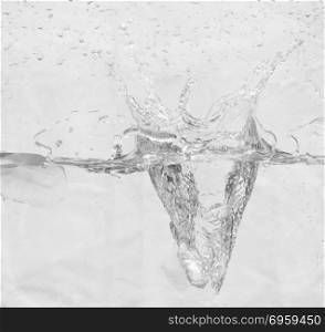 drop water on white background. Drop[ water