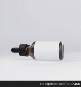 Dropper serum bottle mockup 3d illustration image