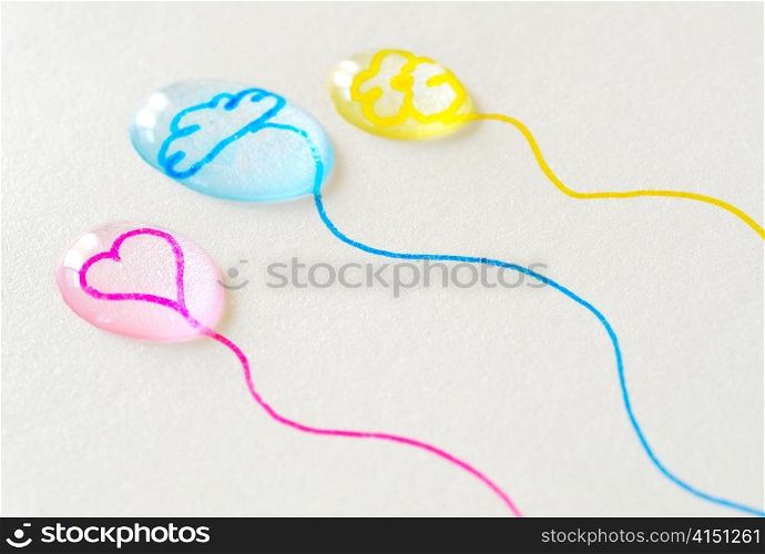 drops and balloons
