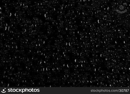 Drops of water on a dark glass texture background