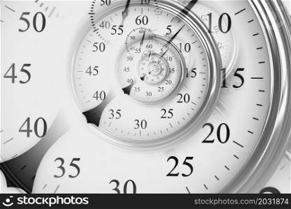 Droste effect background. Abstract design for concepts related to time, deadline and business.