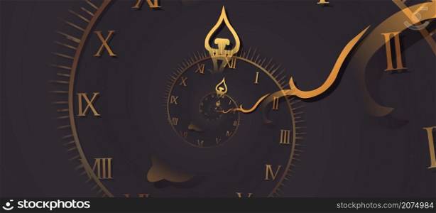 Droste effect background. Abstract design for concepts related to time, deadline and business.