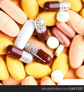 drugs and pills macro close up