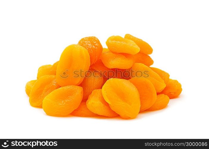Dry aprocots isolated on the white background