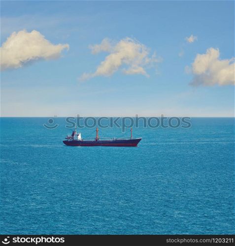 Dry Cargo Ship in the Black Sea. Dry Cargo Ship