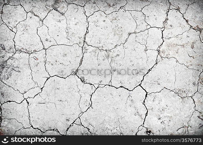 Dry cracked ground during drought