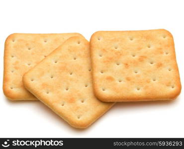 Dry cracker cookies isolated on white background cutout
