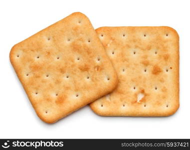 Dry cracker cookies isolated on white background cutout