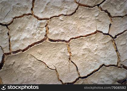 dry desert cracked and barren ground soil as background