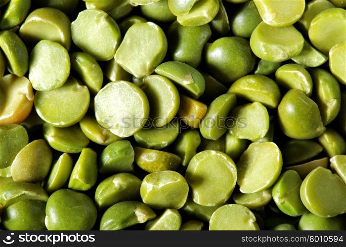 Dry green peas close-up may be used as background