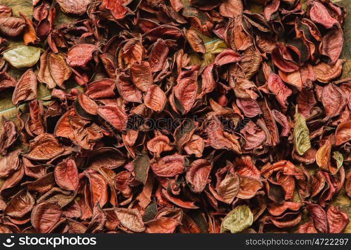 Dry red petals for wallpaper. Beautiful texture