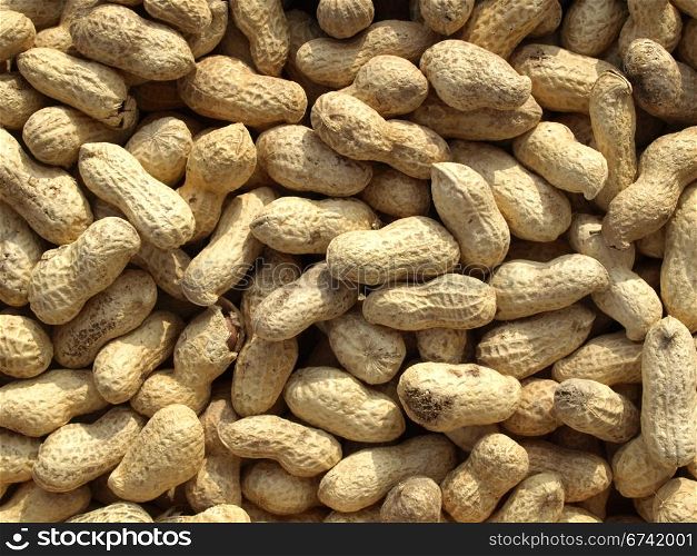 Dry roasted peanuts food background