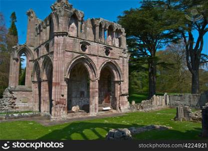 Dryburgh Abbey. part of the ruins of Dryburgh Abbey in scotland