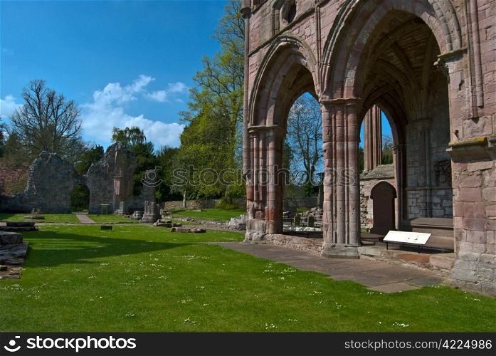 Dryburgh Abbey. part of the ruins of Dryburgh Abbey in scotland