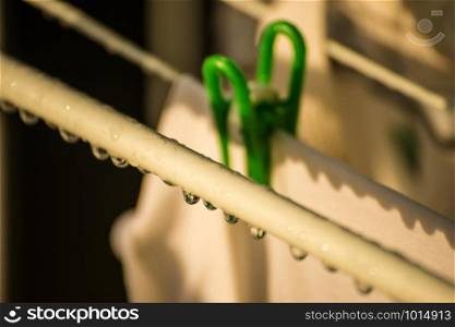 drying rack with raindrops