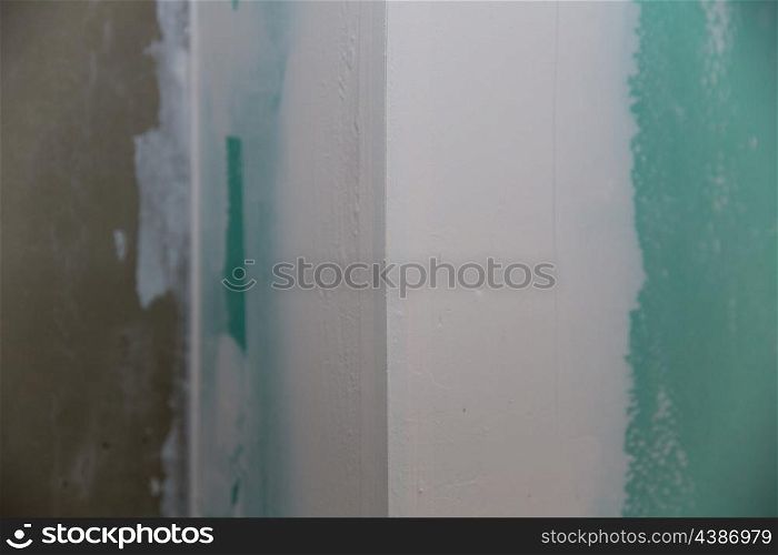 drywall hydrophobic plasterboard in green plaster corner seam detail