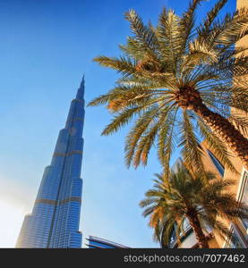 Dubai, UAE. Burj Khalifa, the highest building in the world.