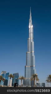 DUBAI, UAE-NOVEMBER 13, 2013: View of Burj Khalifa - the world&rsquo;s tallest tower at Downtown Burj Dubai in Dubai, UAE