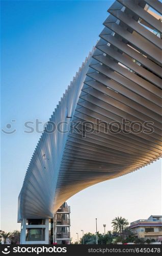 DUBAI, UAE - NOVEMBER 29, 2017: Bridge on a Dubai Water Canal