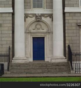 Dublin, Ireland - Custom House blue door entrance