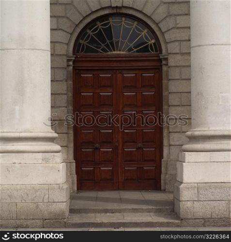 Dublin, Ireland - Entrance door of Four Courts