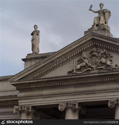 Dublin, Ireland - Pediment of Bank of Ireland building