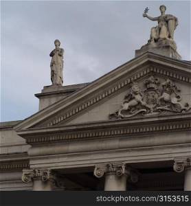 Dublin, Ireland - Pediment of Bank of Ireland building