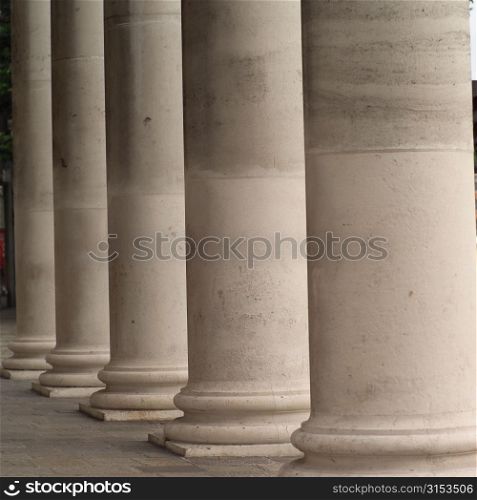 Dublin, Ireland - Pillars of Bank of Ireland building