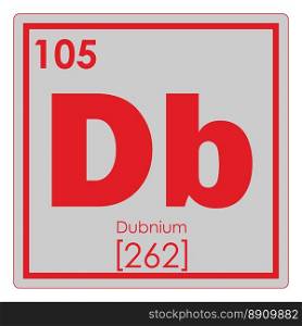 Dubnium chemical element periodic table science symbol
