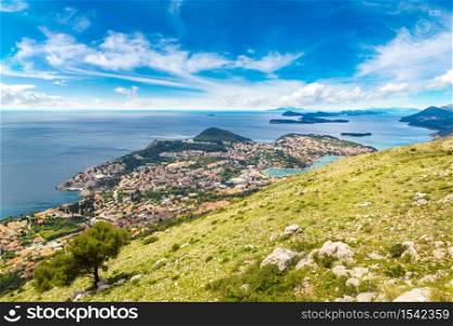Dubrovnik harbor in a beautiful summer day, Croatia