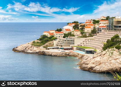 Dubrovnik harbor in a beautiful summer day, Croatia