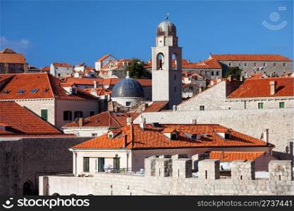 Dubrovnik Old City architecture in Croatia, South Dalmatia region