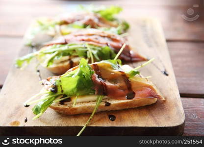 Duck prosciutto smoked duck on bread